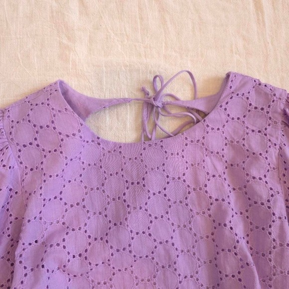 Olivaceous purple lavender mini dress with tie back detail. Size: S - Picture 2 of 8